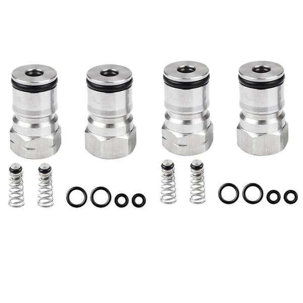 2X Kegstolpe til Cornelius Type Ball Lock Keg Rustfrit Stål Corny Kegstolpe med Poppet Kegstolpe Silver