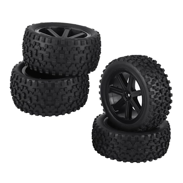 4 kpl 1/10 RC-auton kumirenkaat ZD Racing Buggy Crawler -autoon, musta