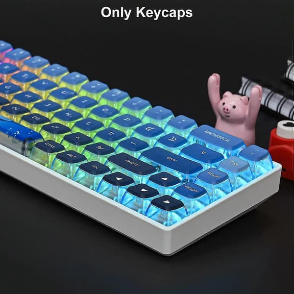 Pudding Keys 60 prosent, 118 Dye-sublimeringstaster, ASA-profil tilpassede taster (kun tastehetter) Blue Whale
