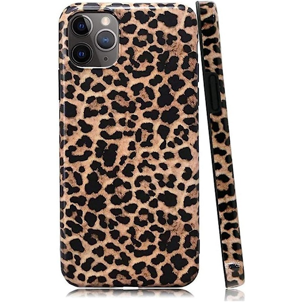 Leopard Cheetah Print telefoncover til Iphone 12 og 12 Pro Girly Design Blødt fleksibelt beskyttende luksuriøst gummigel cover (iphone 12/12 Pro)