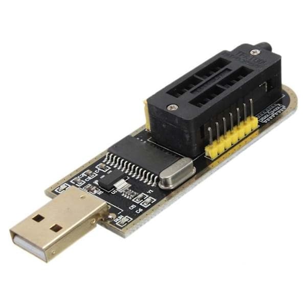 CH341A 24 25 Sarjan EEPROM Flash BIOS USB Ohjelmointimoduuli + SOIC8 SOP8 Testipihdit EEPROM 93CXX:lle