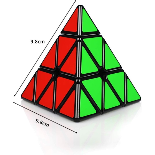 Pyraminx Speed Puslespil Terning 3x3, Trekantet Pyramide Magic Cube Mag