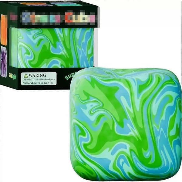 Squishy Stresskube, Gigantiske Stressballer for Barn Voksne Squishy Angst B