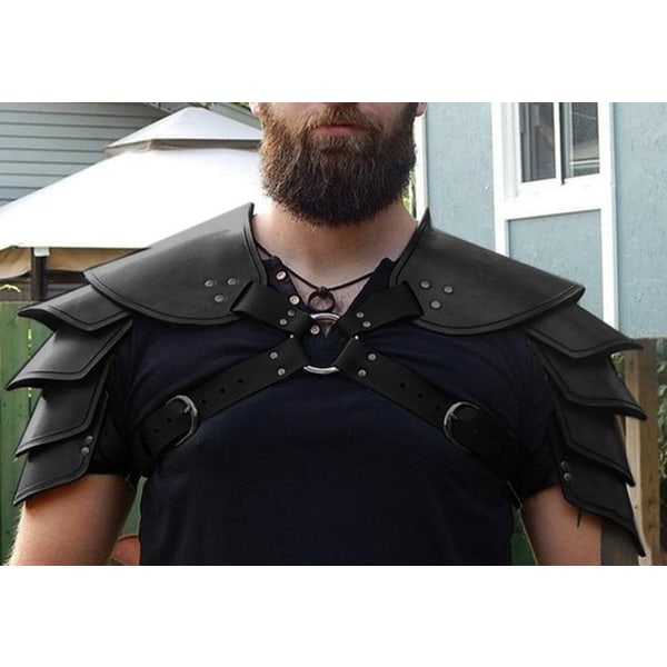 Betterlifefg-Keskiaikainen viikinkinahkainen kaksoishar肩甲 Steampunk Vintage Nahkavaljaat Retro Spartacus Warrior Gladiator Nahkainen panssari