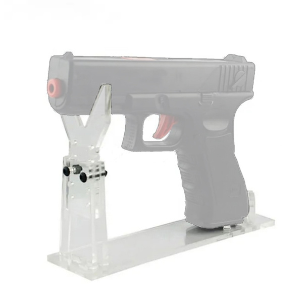 Klar akryl hånddisplaystativ pistolholder til model