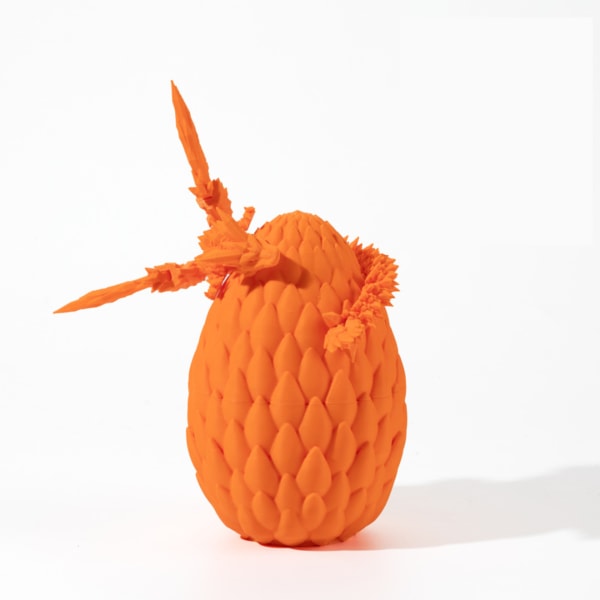 3D-tryckt flygande drakeägg set prydnad charmig mode dekorativ modell för pojke flicka kvinnor män Orange