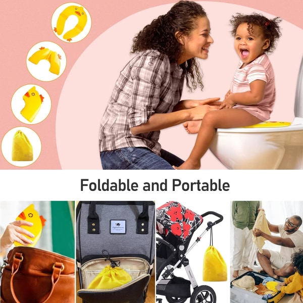 Reducer til baby (lille gul and), toiletsæde til rejser