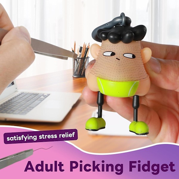 Plukking Ansiktstoy - Kvisepopper Hudplukking - Trichotillomani Fidget Toy - Hard Pick Fidget For Barn Voksne Stressavlastning Peekaboo