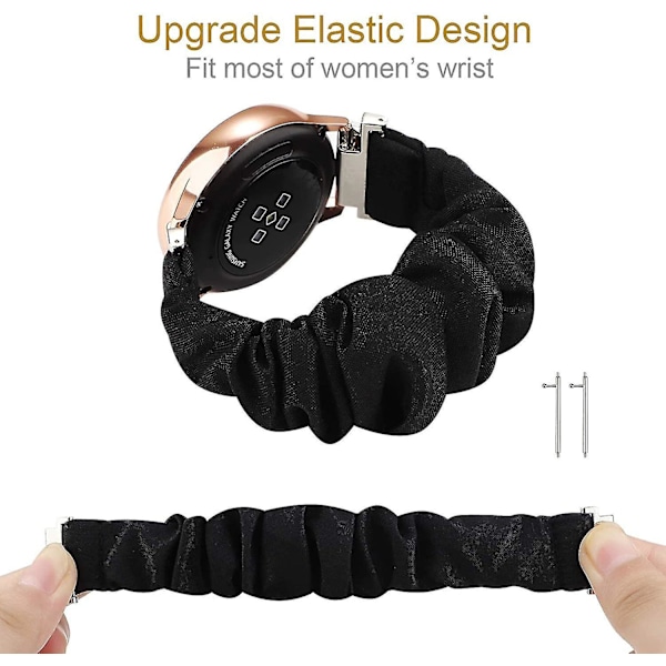 Passar till Samsung Galaxy Watch Active 2 40mm/ 44mm Band Kvinnor Män, Feminint Elastiskt Stretch Tyg Ersättnings Watch Band Armband Armband Fit