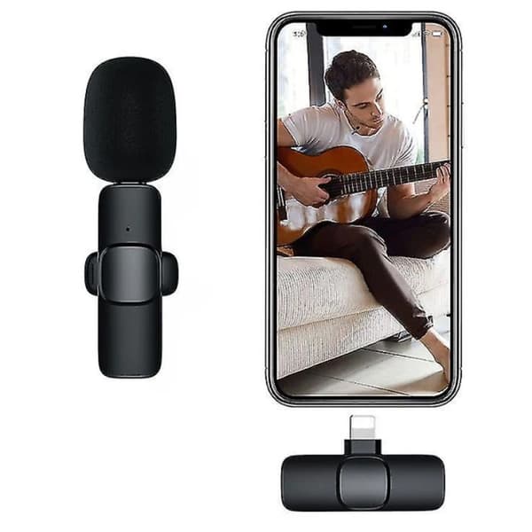 Trådløs mikrofon til iPhone iPad, lavalier-mikrofon