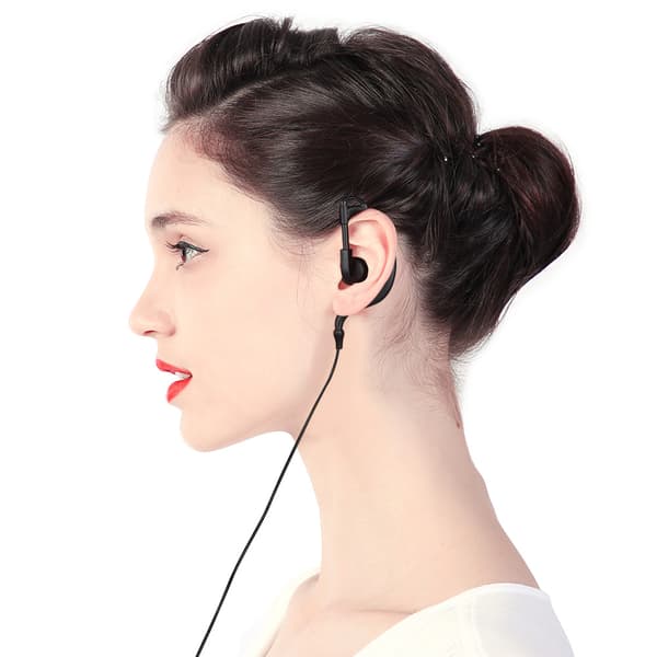 Hoved 120cm bærbar Walkie Talkie HD Headset Støjreducerende Intercom Hovedtelefon Sort