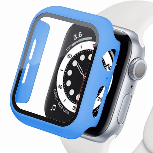 Kova kuori Apple Watch -kellolle 9 8 7 6 5 4 38 40mm lisävarusteet Näytönsuoja iWatch Sarja 44mm 45mm 41mm 42mm Wave Blue 11 Wave Blue 11 Series 4654 SE 44MM