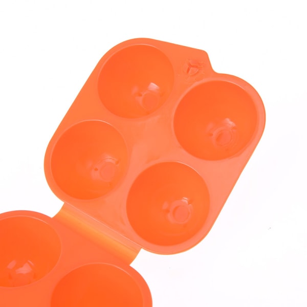 Bärbar plastbehållare för 4 ägg Fällbar äggförvaring