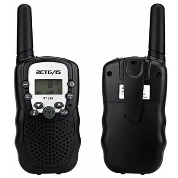 Retevis RT388 Walkie Talkie for Kids, Gjenladbar Langrekkevidde Lekegave for 3-12 År Gamle Gutter, VOX Lommelykt, for Camping,