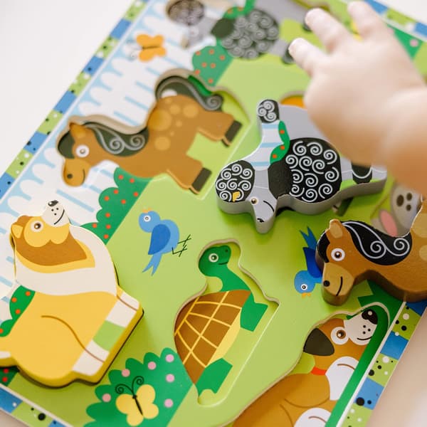 Melissa & Doug Pets Træ Puslespil (8 brikker)