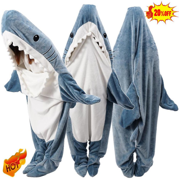 Shark blanket, Portable Hoodie, Flannel, Sleeping bag discount for adult children