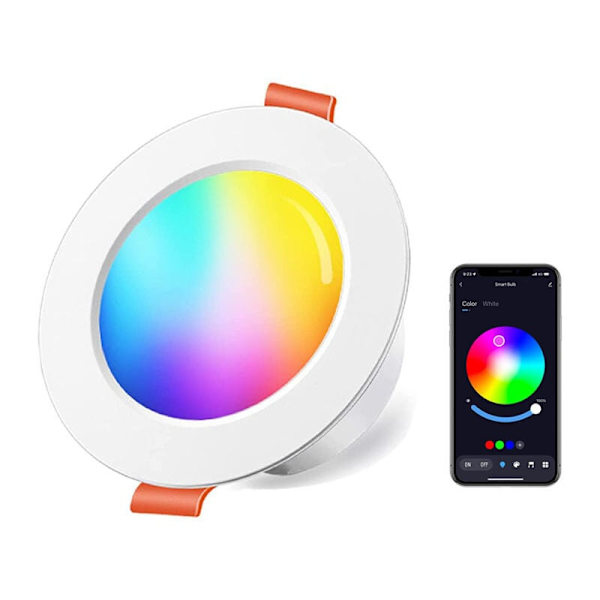 MINKUROW Trådløs Smart Downlight Farve LED Indbygget Lys Rundt Loftslys Smart Home Belysning Rgbcct Tuya Dæmpbar Downlight