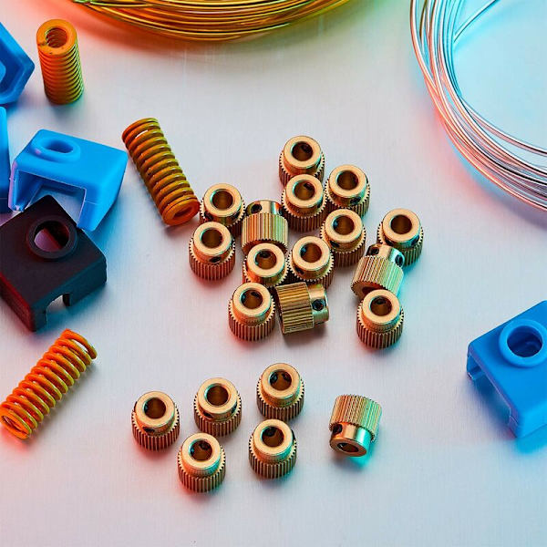 Ekstruderhjulssamlingsdele Messing Ekstruderhjul Kompatibel med 40 Tand CR-10, CR-10S, S4, S5, Ender 3, Ender 3 Pro (10)