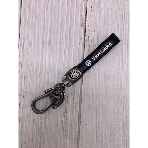 Suitable for VW key chain, fixed metal buckle, leather woven rope, suitable for men and WOEAN family gifts