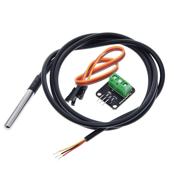 5 sæt DS18B20 temperaturføler modul kit rustfrit stål