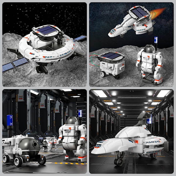 STEM-projektit lapsille 8-12-vuotiaille, 6-in-1 STEM Solar Robot Kit Avaruuslelut Syntymäpäivä