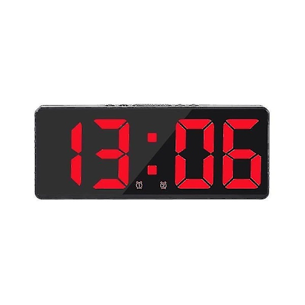 Smart stor digital väggklocka App-kontroll Tid/datum/&ljud Aktivera & nedräkningsfunktion Steglös ljusstyrka & volym larm med snooze-funktion Ed