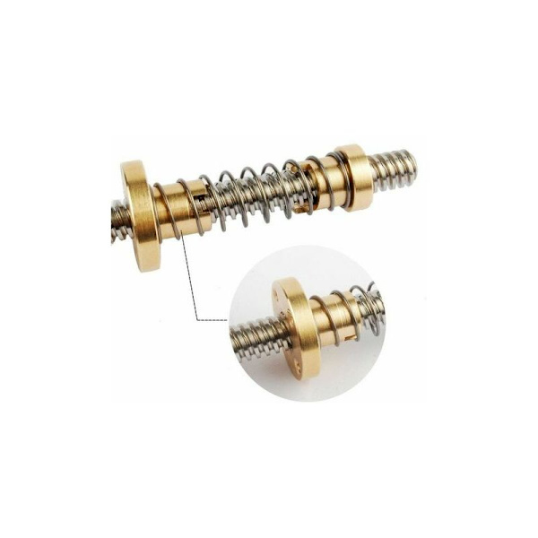 T8 Anti-Backlash Fjädermutter Eliminerad Delad Mutter för 3D-skrivare CNC-maskin 8mm Acme gängstång (3st) CHAM