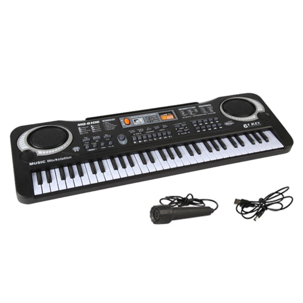 61 tangenter Elektronisk orgel Digital Piano Keyboard med mikrofon Barnmusikleksak för barn