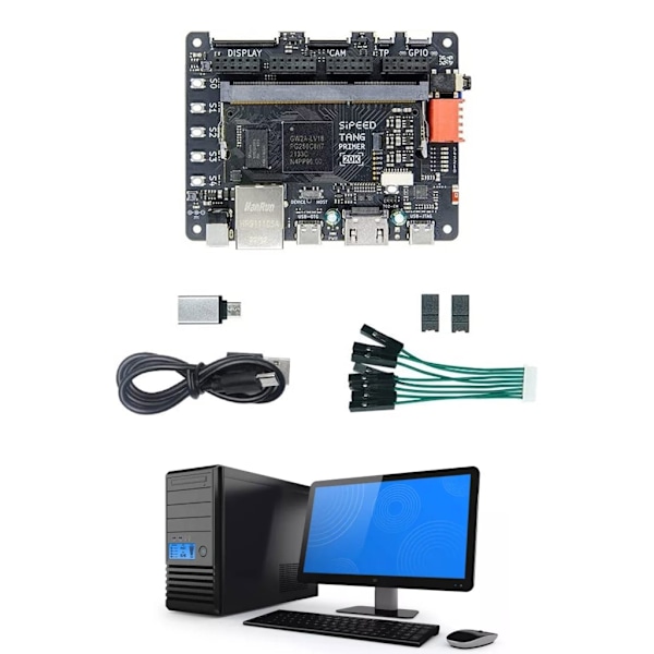 Tang Primer 20K FPGA-udviklingskort til RISC-V og indlejrede systemer - med LUT4, PMOD-porte og dock-ext-kort