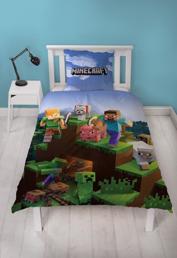 Minecraft-vuodevaatesetti 150x210cm 11281 Monivärinen