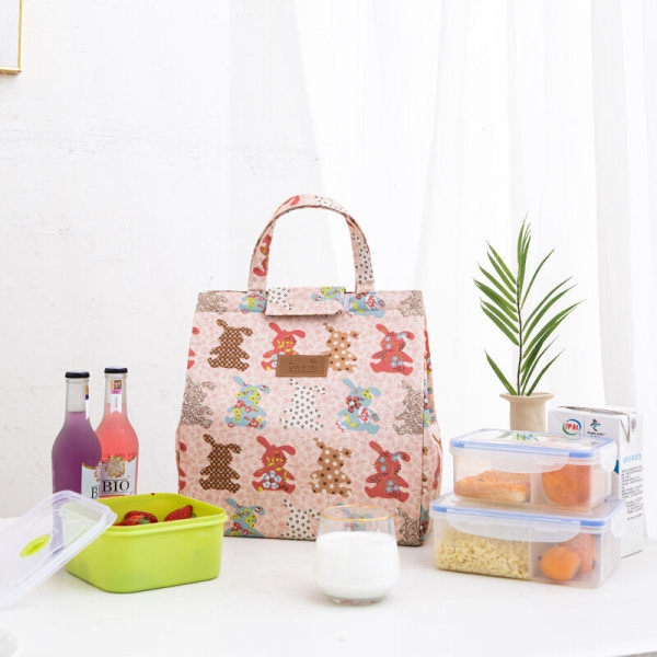 Piece Kids Lunsjpose for Kvinner og Menn, Enkelt Vanntett Kjølebag, Isolerte Kjølebag for Barn på Skolen eller Reise (Rosa)