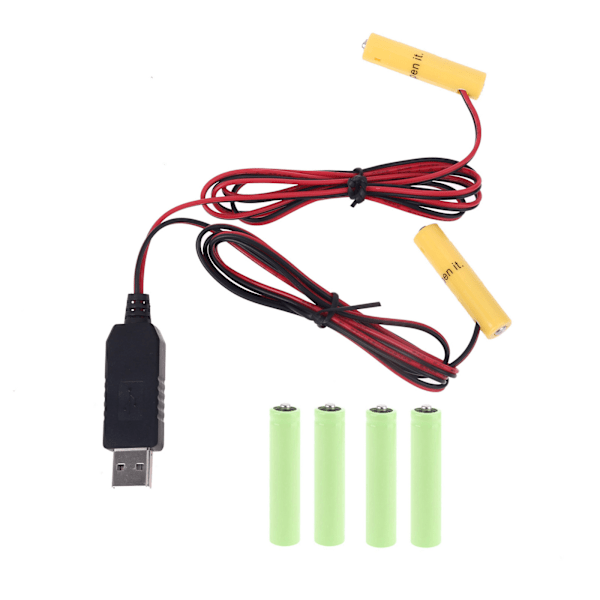 2 AA AAA Batteri Eliminator USB Strömförsörjning 4.5V Adapter Kan Ersätta 3st AA AAA Batterier för Walkie Talkie Ljus 0.05 AAA
