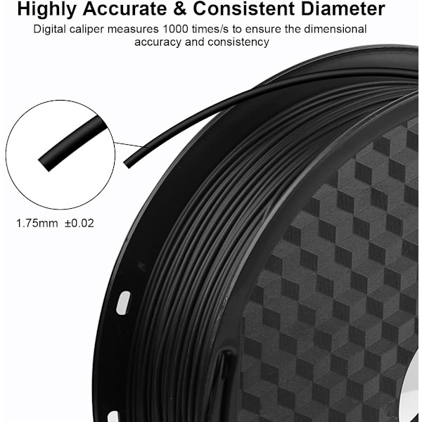 3D-printer filament PLA 1,75 mm 1 kg spole, 3D-printer filament måtte