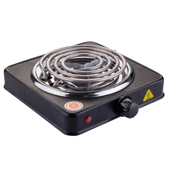 Portabel Elektrisk Värmeplatta med Indikeringslampor Praktisk Spis[qb] Single1000W Black