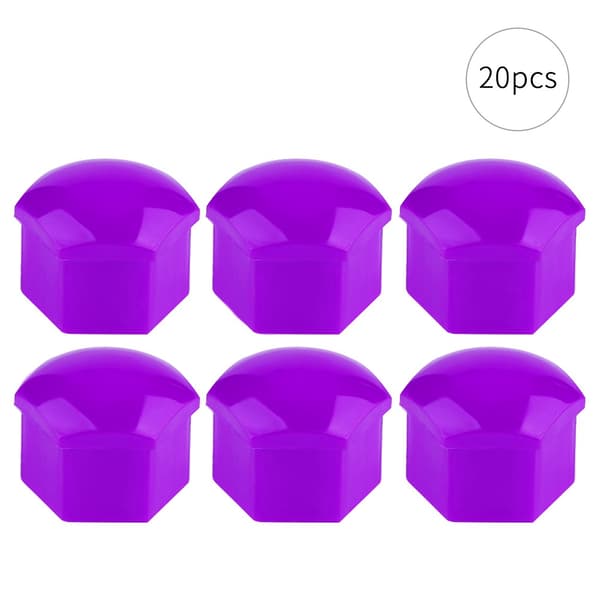 20 st 17 mm Hjulmutterbultar Bilnavskydd Stöldskyddande Skyddskåpa Lila 0.1