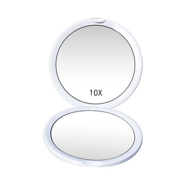 Bärbar Mini Makeup Spegel 10X Förstoring Vik
