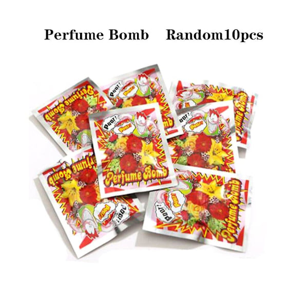 Stink Bomb Fart Spray 10st/ set Roliga väskor Arom Stinkande Stink Nyhet Fool Gag Joke Tricky Festival Game Christmas Halloween Toy