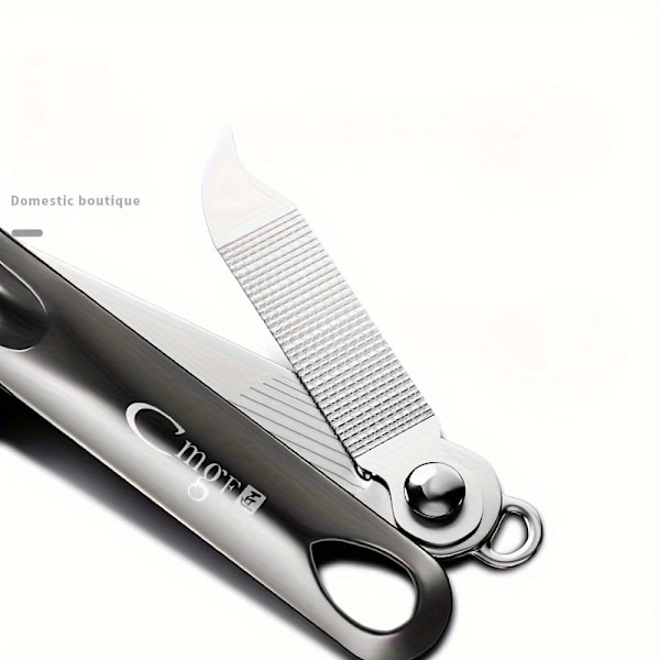 1 stk/2 stk/3 stk rustfrit stål stor neglesaks, neglefil, manicure værktøj Black beveled nail clippers One Size Fits All