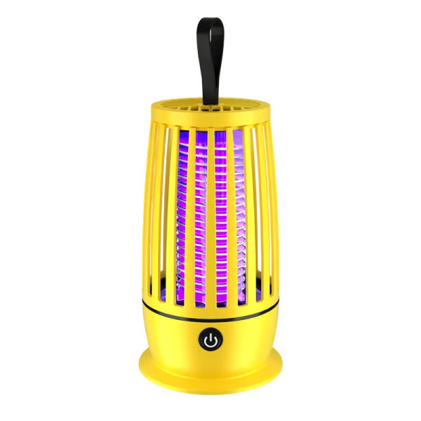 USB-laddningsbar Light Wave-lampa Myggfälla Utomhus Inomhus Elektrisk Myggdödare Två-i-ett Nattljus Gul yellow in-line