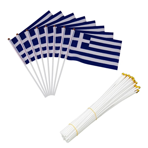 Anpassad handflagga 100 st Grekland handflagga nationell grekisk handflagga 14*21cm polyester vimpel