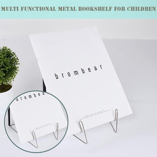 Justerbar metal bogstøtte Foldbar læsebogsstøtte Foldbar