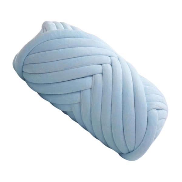 Tykt garnstrikning til armstrikning Blødt garn 250 g til fremstilling af DIY-tæpper Light Blue