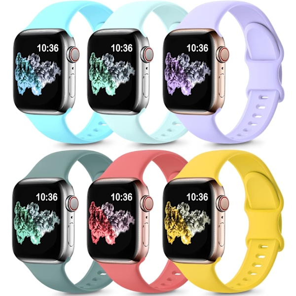 Band kompatibel med Apple Watch Band 40mm 38mm 41mm 42mm 6 st 4 6pcs 4 42mm/44mm/45mm/49mm