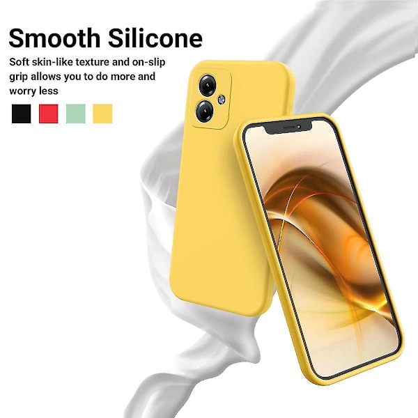 Flytande silikonskal + mjukt foder skyddande skal för Motorola Moto G54 Power Edition