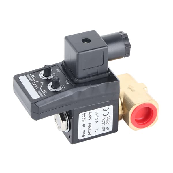 Elektronisk dräneringsventil med timer, tankdränering, elektrisk magnetventil för luftkompressor, delad typ AC220V [qb]