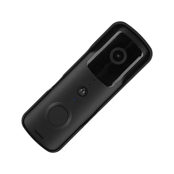V30S Smart WIFI Videodørklokke 1080P Nattesyn HD Bevægelsesdetektering Dørklokke til Hjemmet Sort