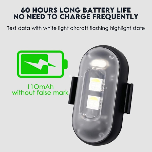 8 Farger LED Strobe Lys Flylys 3stk 3stk-WELLNGS 3Pcs