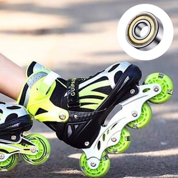 608 ZZ Kuglelejer (20 stk), 608ZZ Metal Dobbelt Afskærmet Miniature Dybfurede Skateboard Kuglelejer