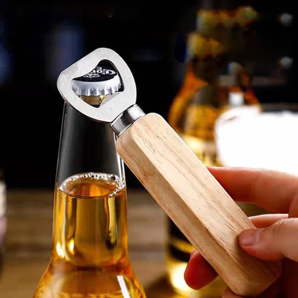Flaskeåbnere, 4 stk. - Flaskeåbnere i rustfrit stål til øl, bartenderåbnere