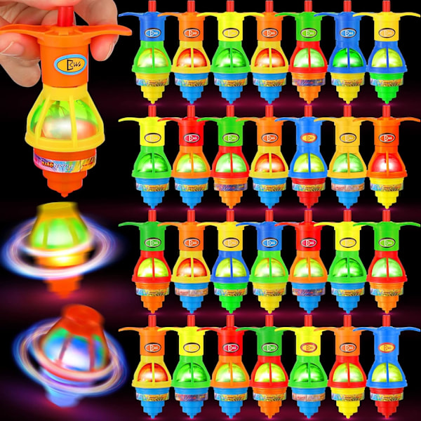 Bulk LED Lysende Spindetoppe Lancering med Gyroskop Bevægelse Farverig Blinkende